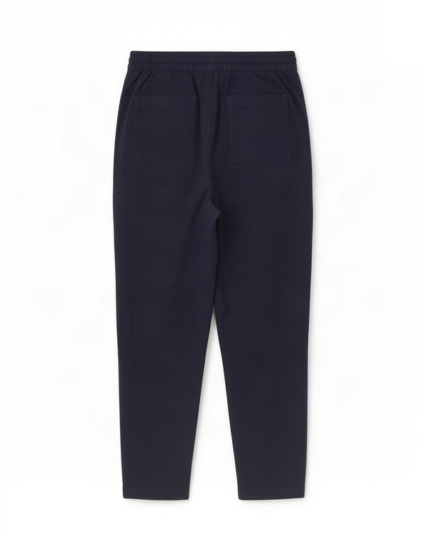 Marks & Spencer Womens Tapered Chino Trousers UK 14 Large W32 L26 Navy Blue