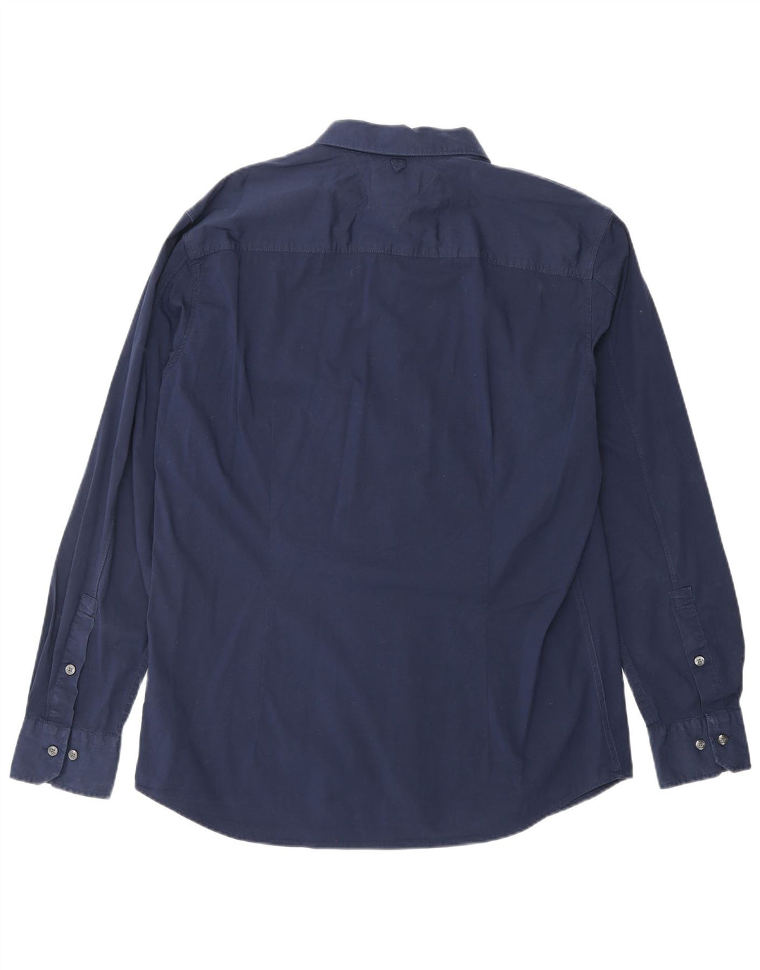 TOMMY HILFIGER Herren Slim Fit Hemd XL Marineblau Baumwolle