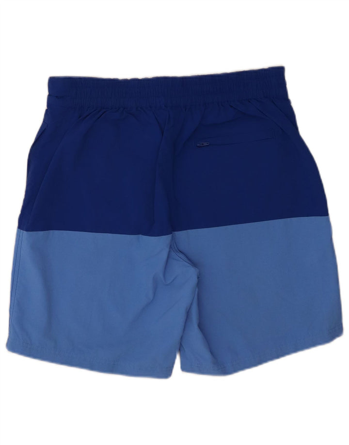Crew Clothing Herren-Badeshorts, klein, blaues Colourblock-Nylon
