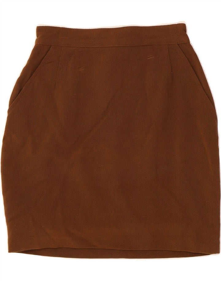 EDWIGE FENECH Womens Pencil Skirt IT 44 Medium W24  Brown Wool Vintage Edwige Fenech and Second-Hand Edwige Fenech from Messina Hembry 