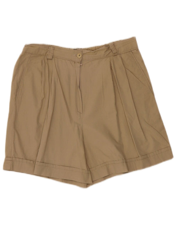 VINTAGE Damen-Chinoshorts mit hoher Taille, W30 Mittelbeige