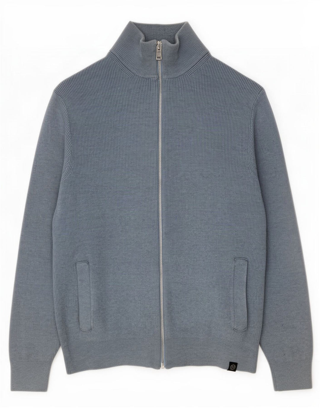Marks & Spencer Herren-Strickjacke aus mittelblauem Polyester