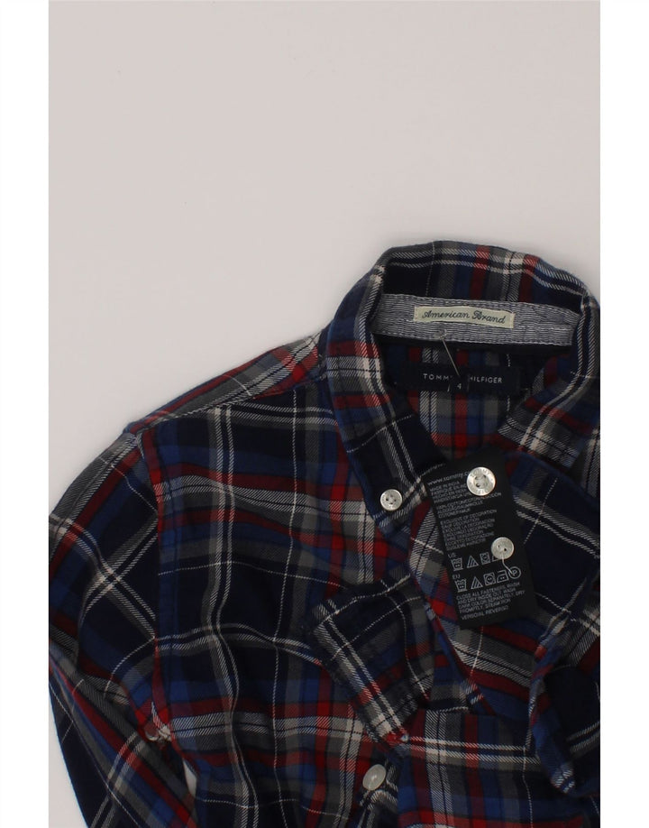 Tommy Hilfiger Flanellhemd für Jungen, 3–4 Jahre, marineblau, kariert, Baumwolle