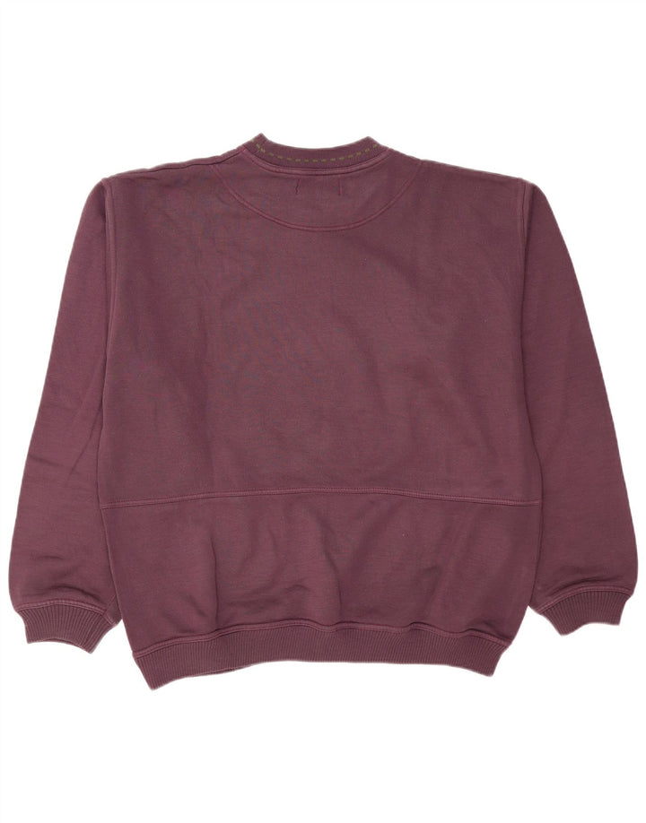 Vintage Herren Grafik Sweatshirt Pullover XL Maroon Baumwolle