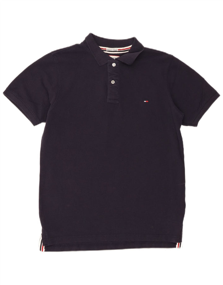 Tommy Hilfiger Herren-Poloshirt, große marineblaue Baumwolle