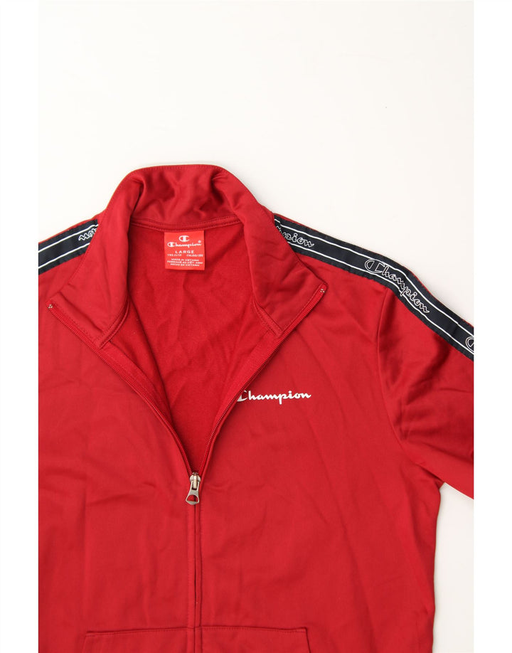 CHAMPION Boys Tracksuit Top Jacket 11-12 Years Large Red Colourblock Vintage Champion and Second-Hand Champion from Messina Hembry 