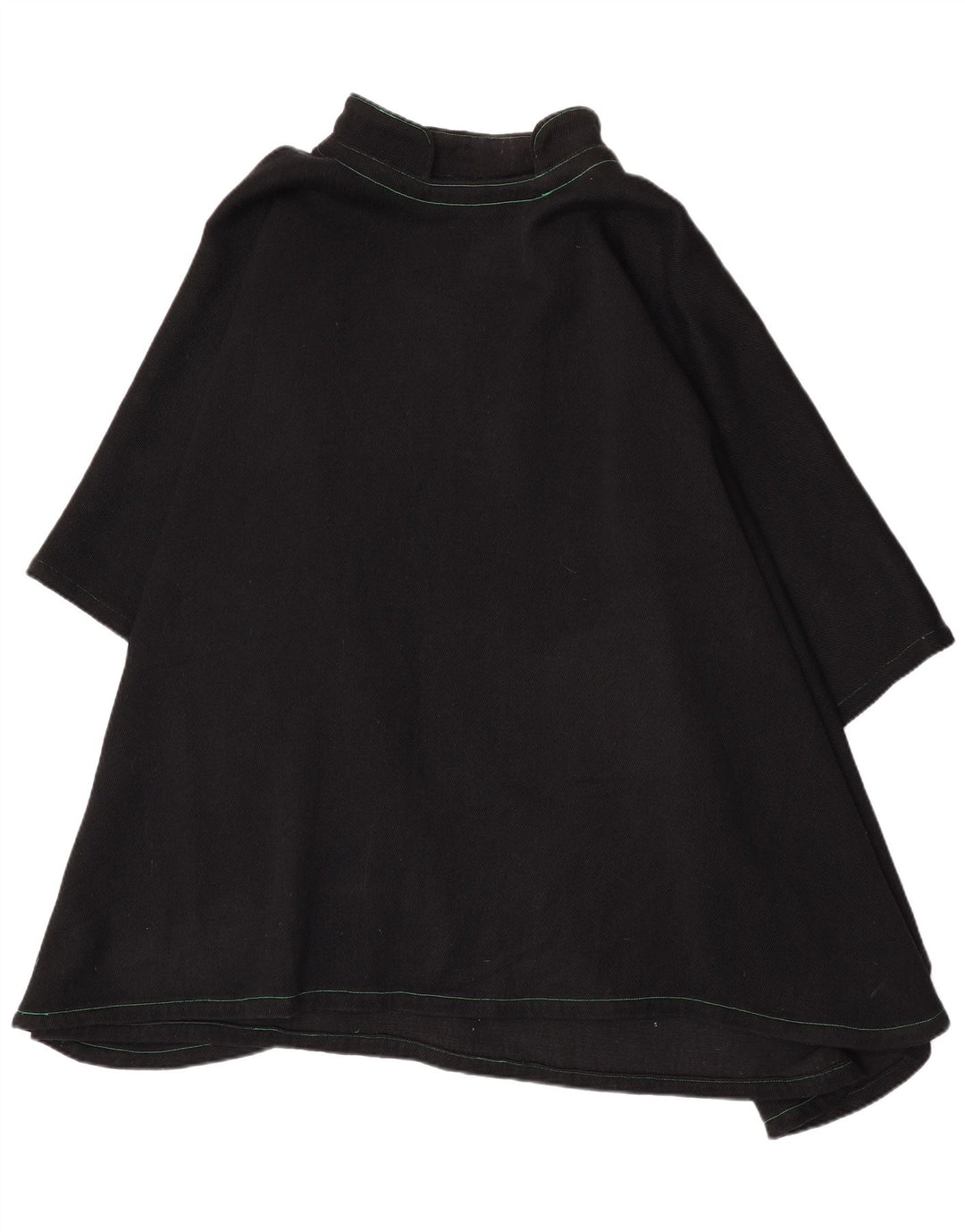 Vintage Damen Ponchokleid Einheitsgröße Schwarz