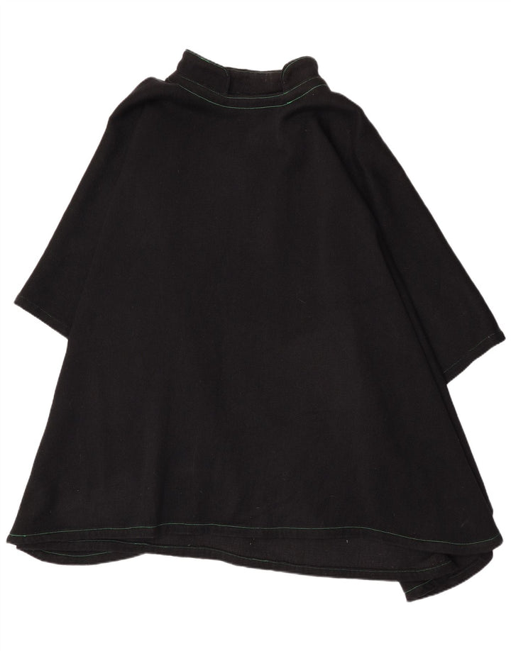 Vintage Damen Ponchokleid Einheitsgröße Schwarz