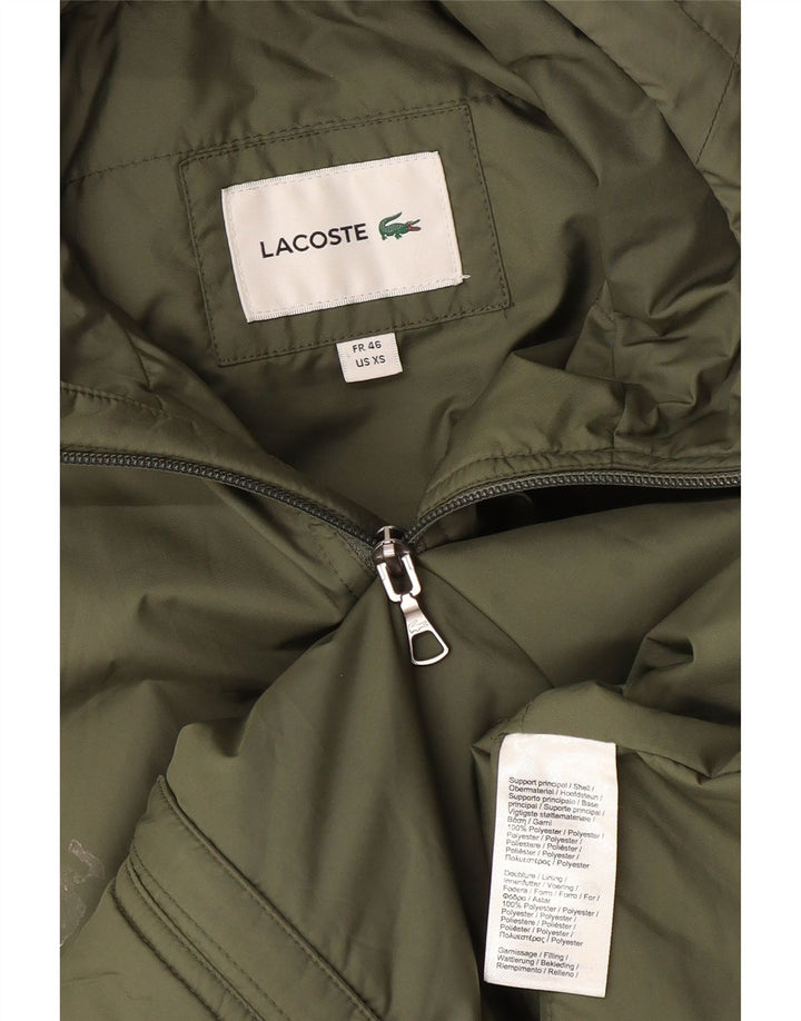 Lacoste Herren-Weste mit Kapuze, Größe 46 XS, grünes Polyester