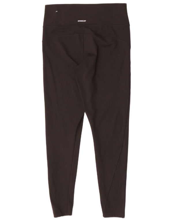 Adidas Damen Tight Fit Leggings UK 16/18 Large Schwarz Polyester