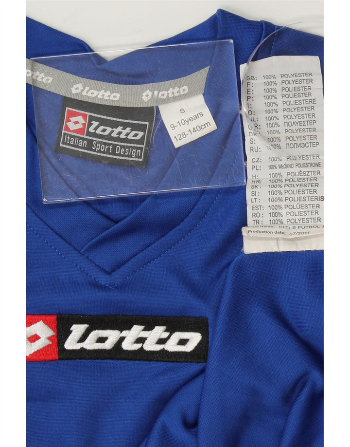 LOTTO Boys Top Long Sleeve 9-10 Years Small  Blue Polyester Vintage Lotto and Second-Hand Lotto from Messina Hembry 