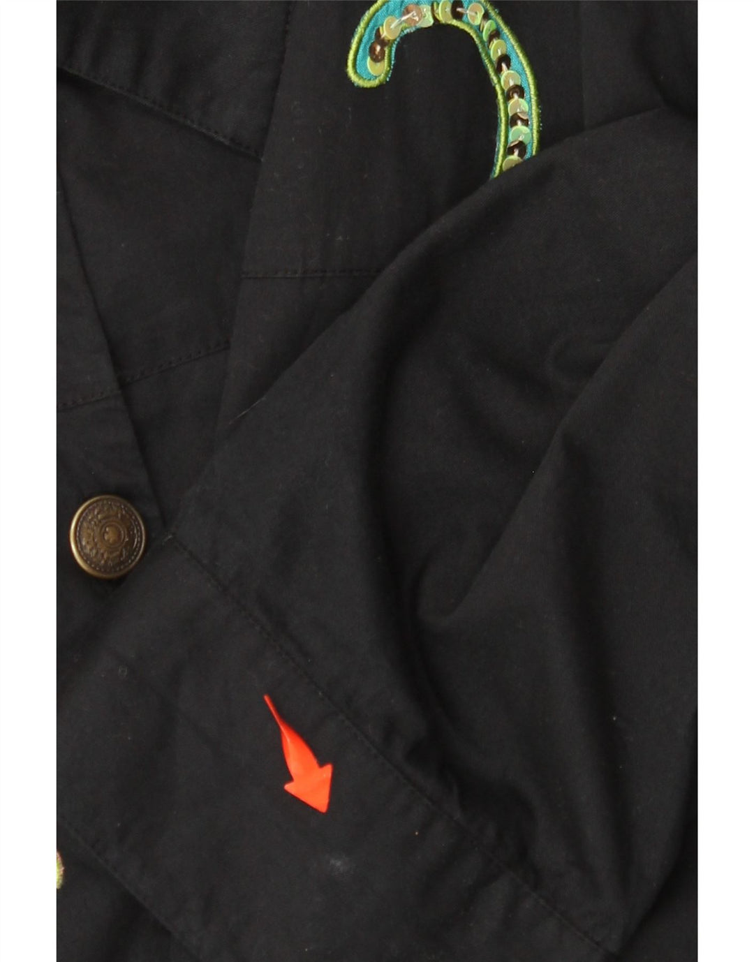 INDIGO MOON Damen Übergroße Bomberjacke UK 22 3XL Schwarzer Schmetterling