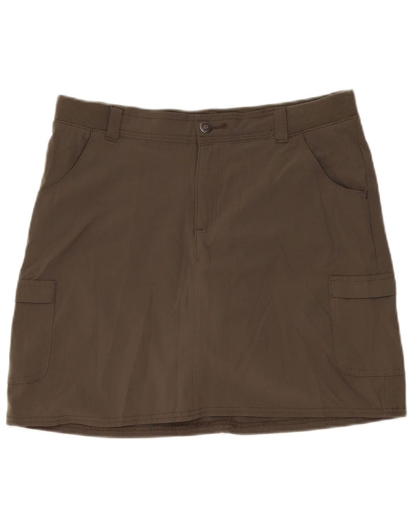 Lee Womens Relaxed Fit Skort US 10 Large Khaki Polyester