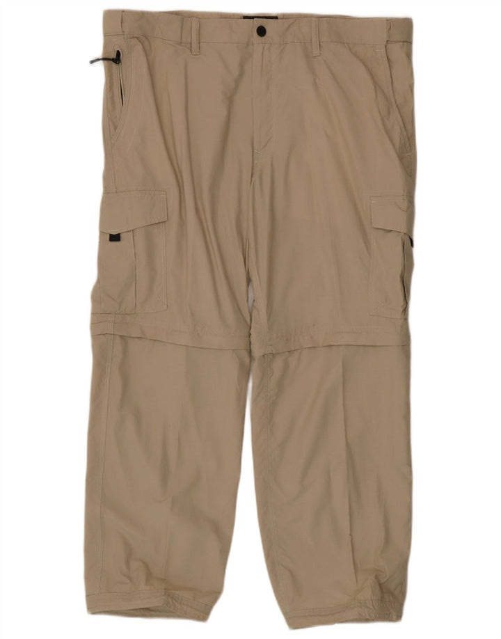 Marks & Spencer Herren-Cargohose in normaler Passform, W40, L29, Beige, Baumwolle