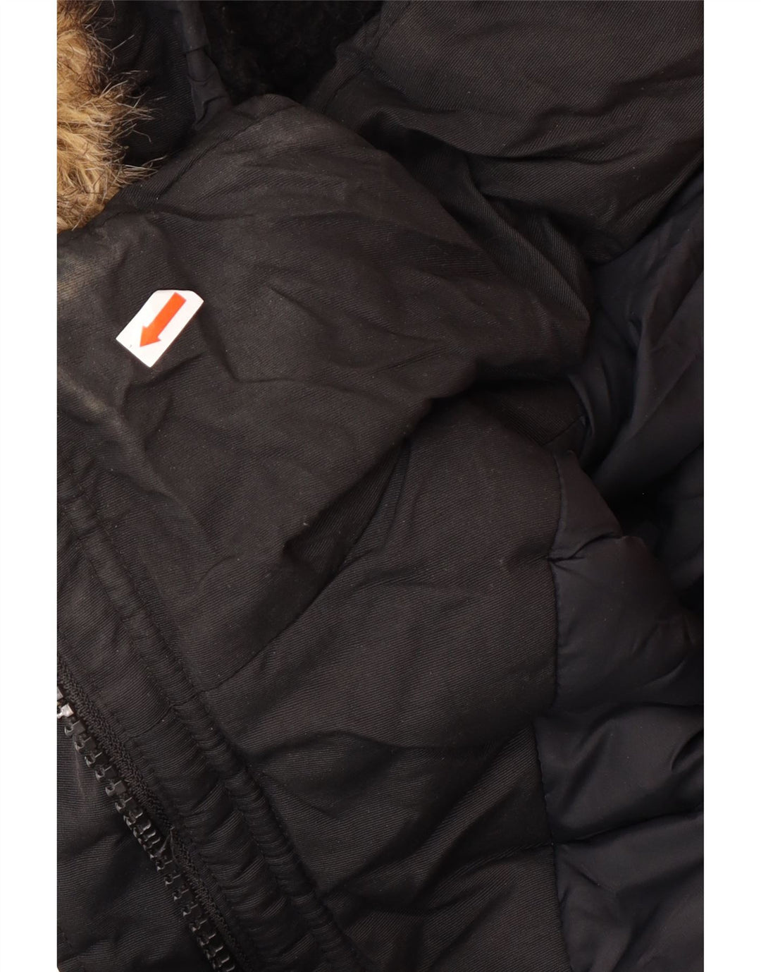 Superdry Damen Parka Jacke UK 12 Medium Schwarz Winter