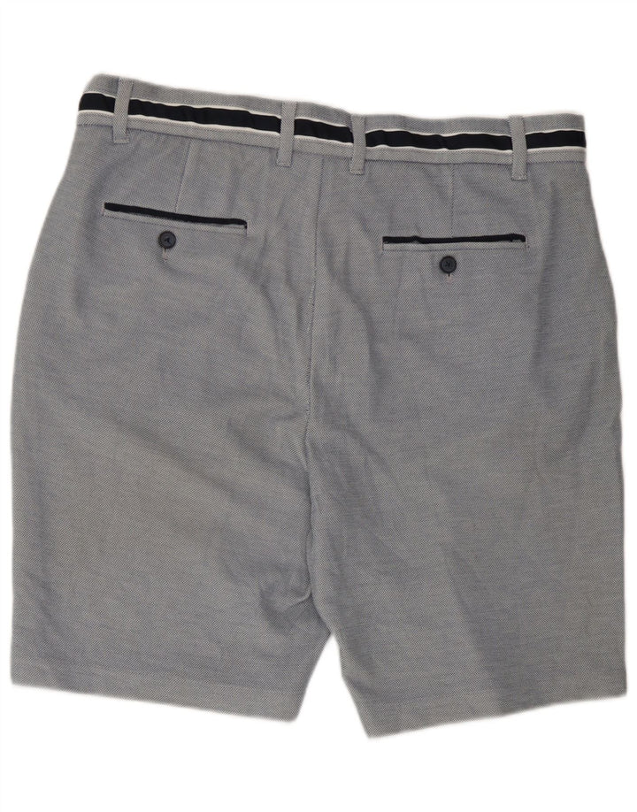 Zara Herren Chino Shorts XL W38 Blau Polyester