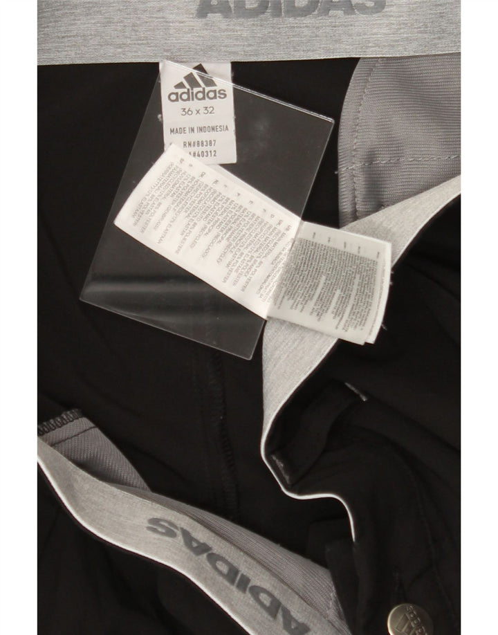 ADIDAS Mens Slim Chino Trousers W36 L32 Black Polyester Vintage Adidas and Second-Hand Adidas from Messina Hembry 