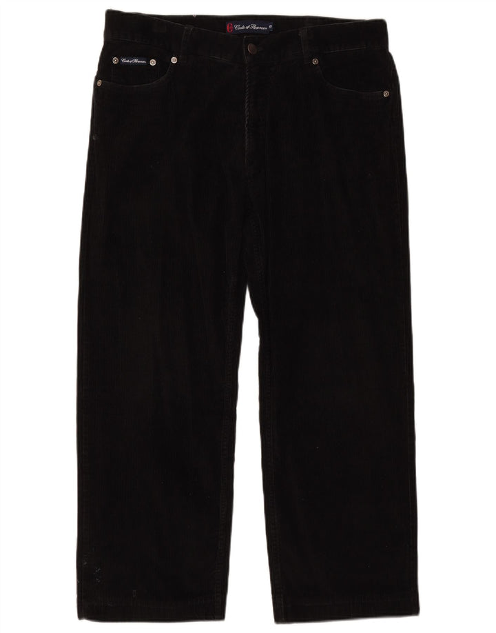 CONTE OF FLORENCE Herren-Cord-Hose, Größe 50, Größe L, W34, L25, Schwarz
