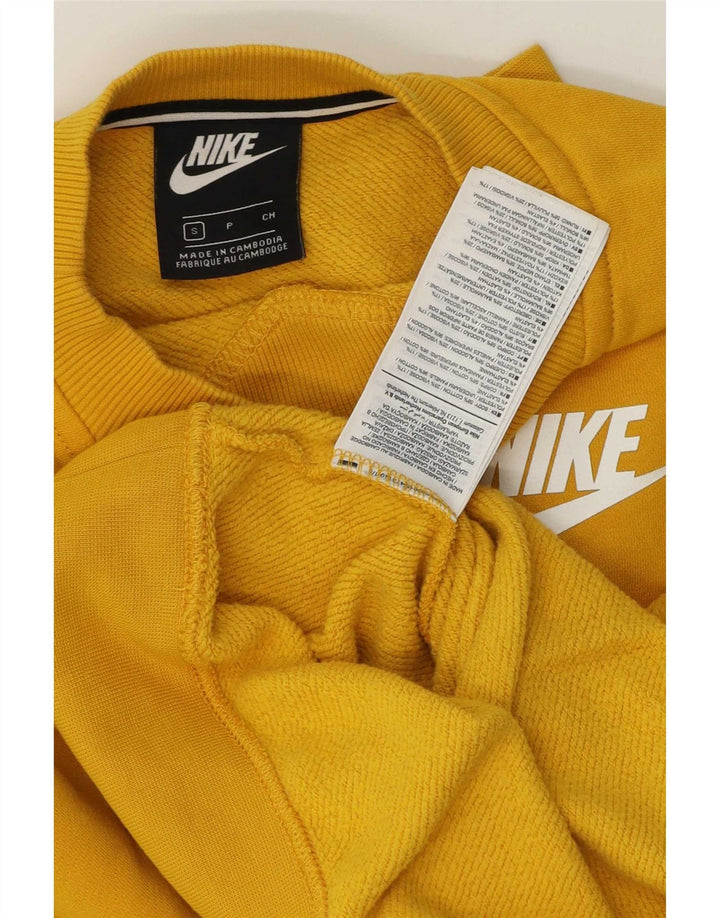 Nike Damen-Sweatshirt in Übergröße, Größe 10, Größe S, Gelb, Baumwolle