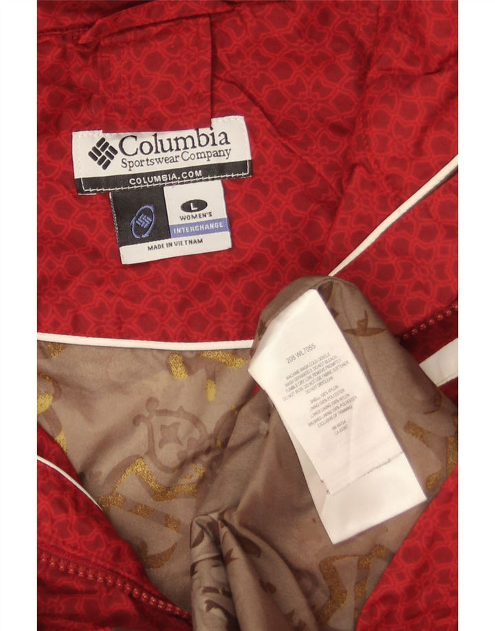 Columbia Damen Interchange Hooded Windjacke UK 16 Large Rot