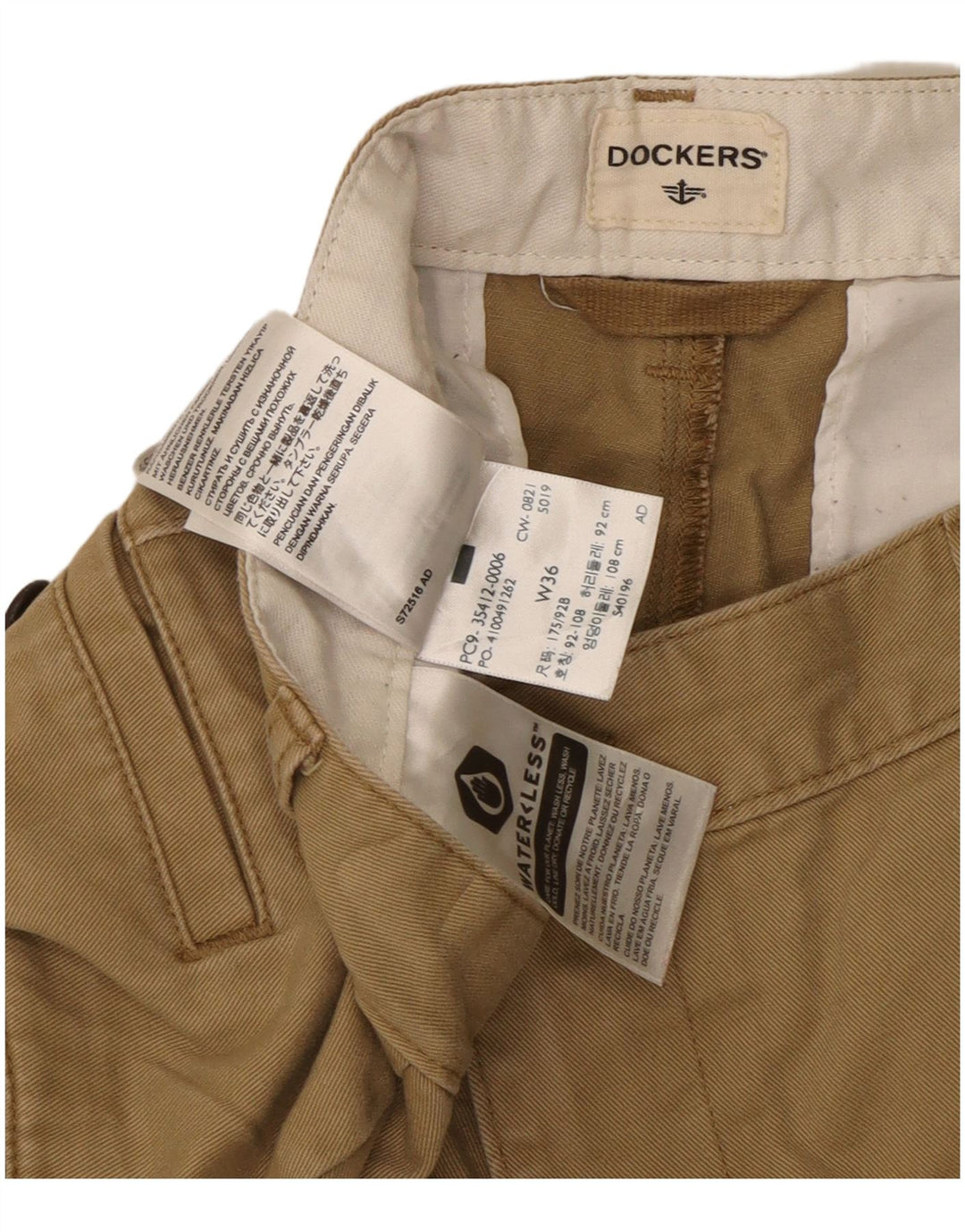 DOCKERS Herren Cargoshorts W36 Large Beige Baumwolle