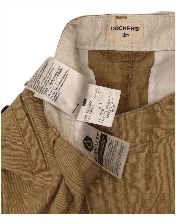 DOCKERS Herren Cargoshorts W36 Large Beige Baumwolle