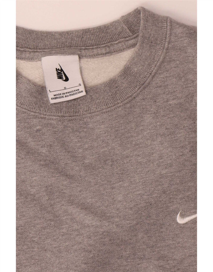 Nike Herren-Sweatshirt-Pullover, große graue Baumwolle