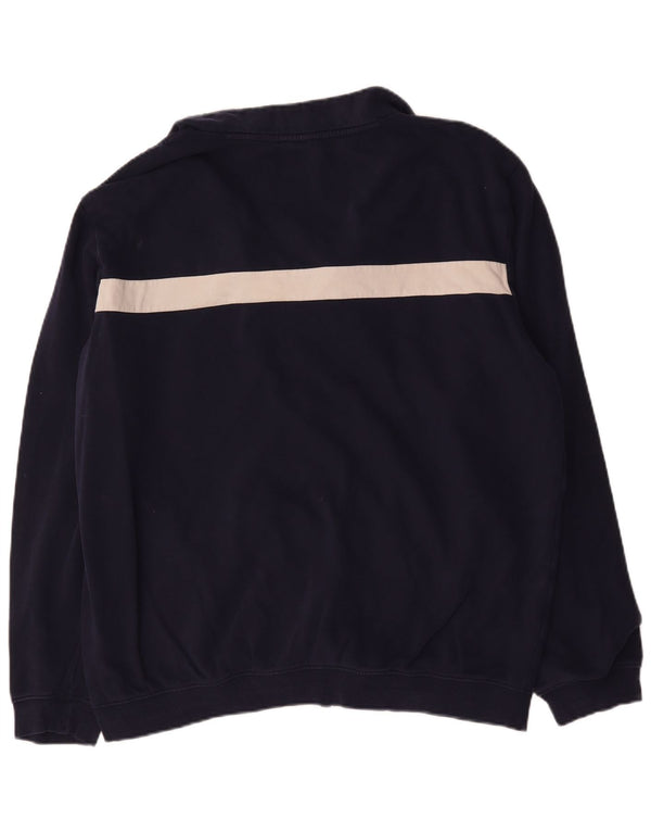 Diadora Herren-Trainingsanzug-Oberteil, Jacke, 3XL, marineblau, Colourblock-Baumwolle