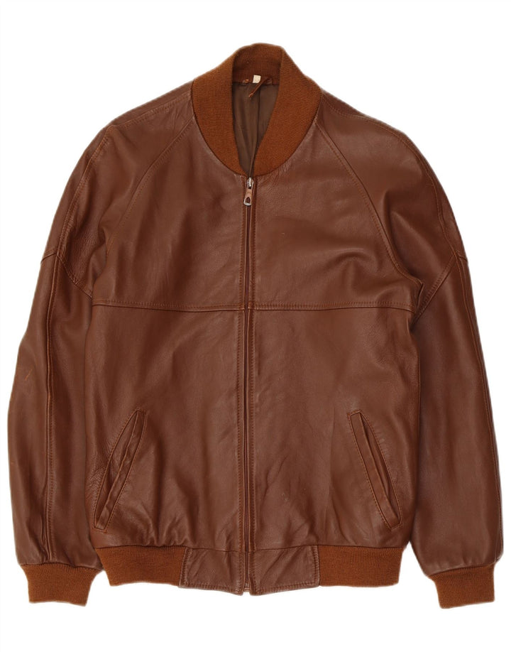Vintage Herren Lederjacke IT 48 Mittelbraun