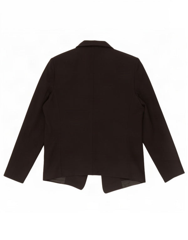 Topshop Womens Open Blazer Jacke UK 14 Large Schwarz Polyester