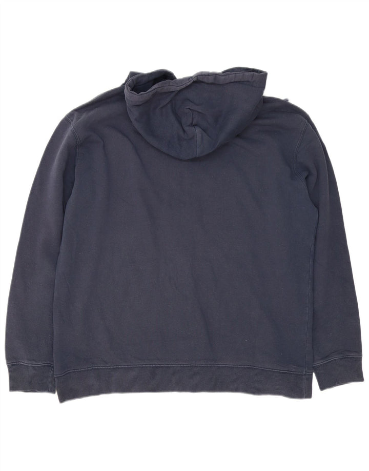 Lee Herren-Kapuzenpullover mit Reißverschluss, groß, marineblaue Baumwolle