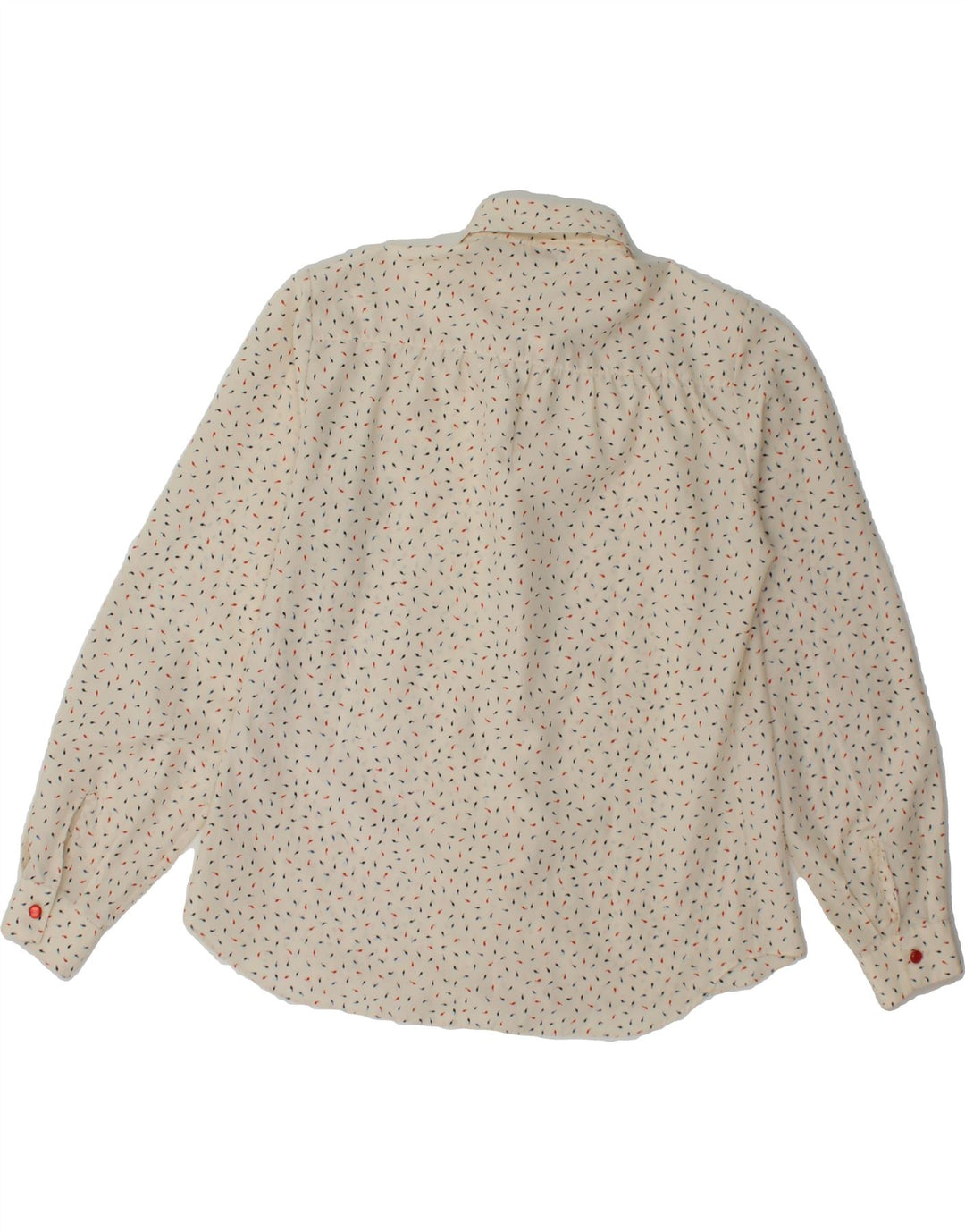 VINTAGE Womens Abstract Pattern Shirt IT 46 Large White Vintage Vintage and Second-Hand Vintage from Messina Hembry 