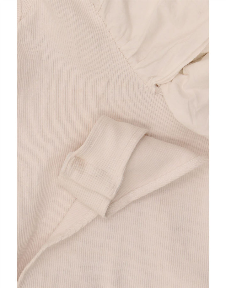 Zara Damen-Body mit Rüschen, UK-Größe 8, Größe S, weiße Baumwolle