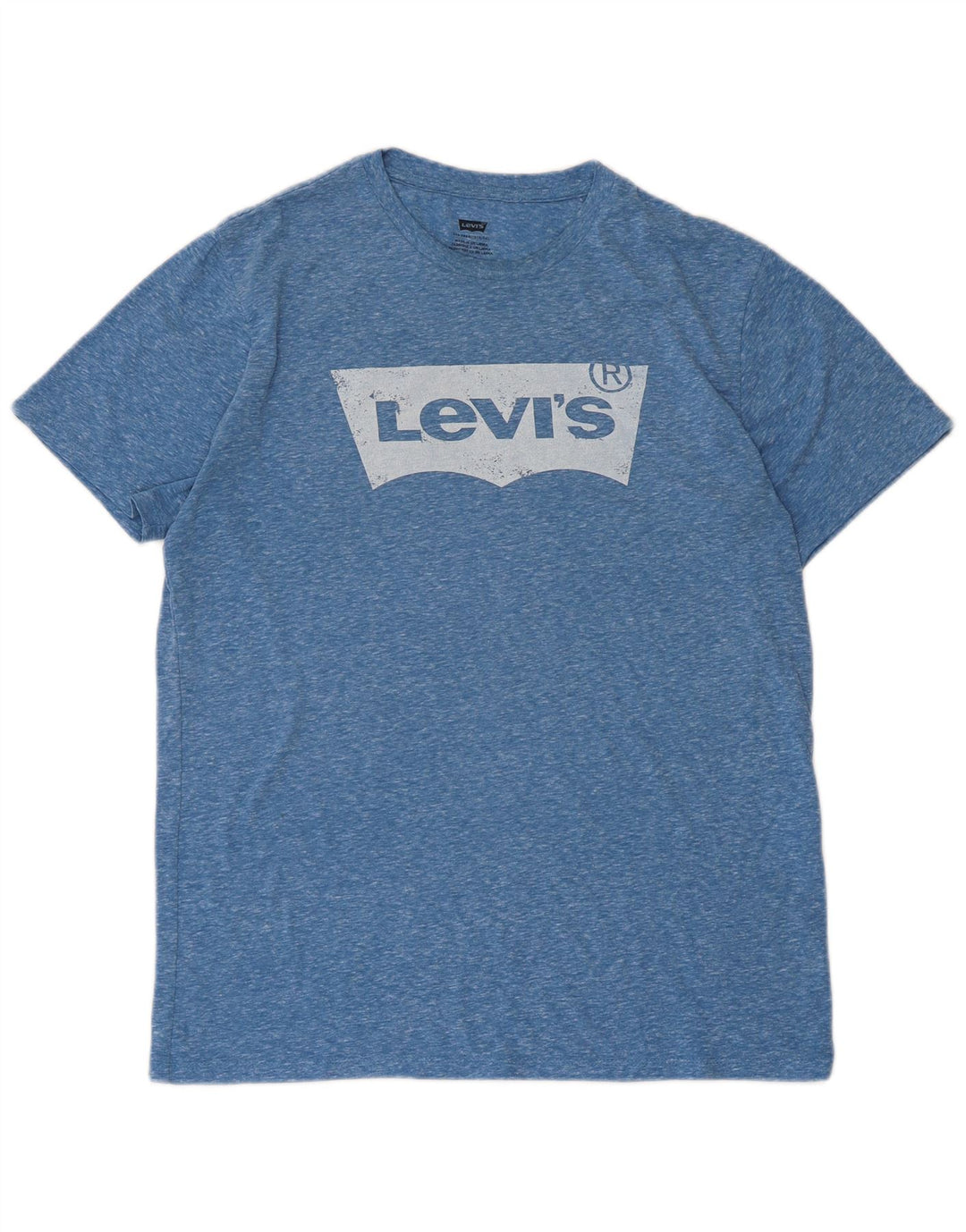 Levi's Herren Grafik-T-Shirt-Oberteil Mittelblau meliert