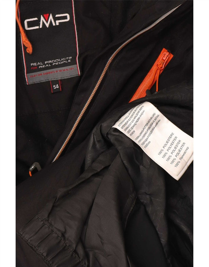 CMP Herren Skijacke mit Kapuze IT 54 2XL Schwarz Colourblock Polyester Sports