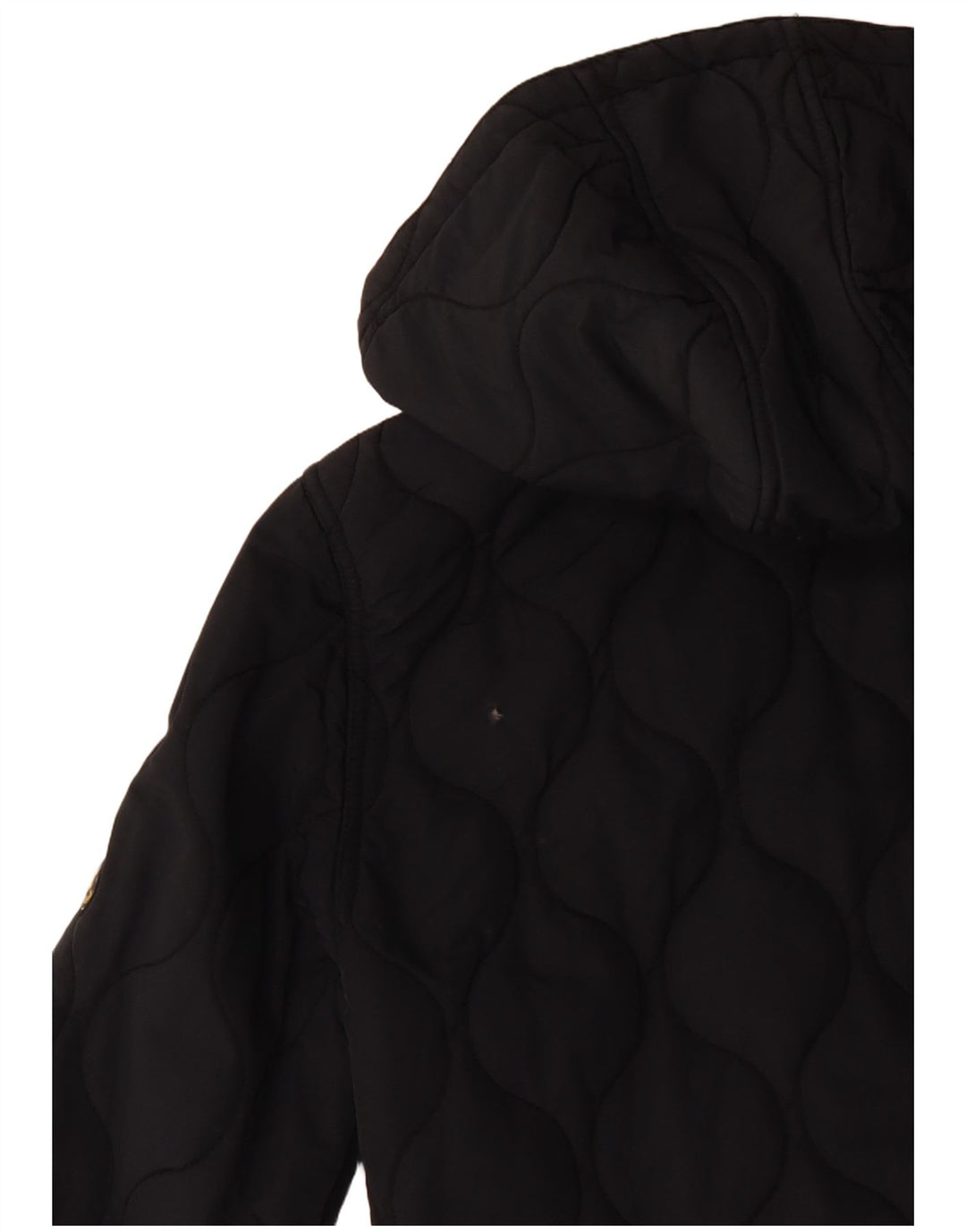 LYLE & SCOTT Wattierte Herrenjacke mit Kapuze, UK 40, Größe L, Schwarz, Baumwolle