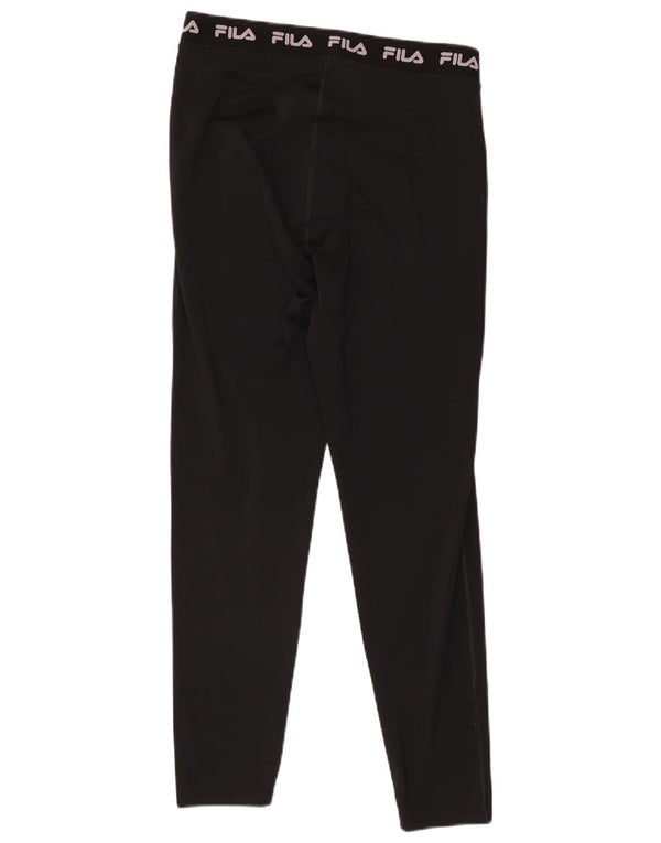 Fila Womens Graphic Leggings UK 16 Large Black