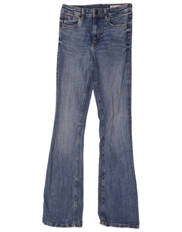 Zara Damen Schlagjeans EU 36 XS W26 L34 Blau