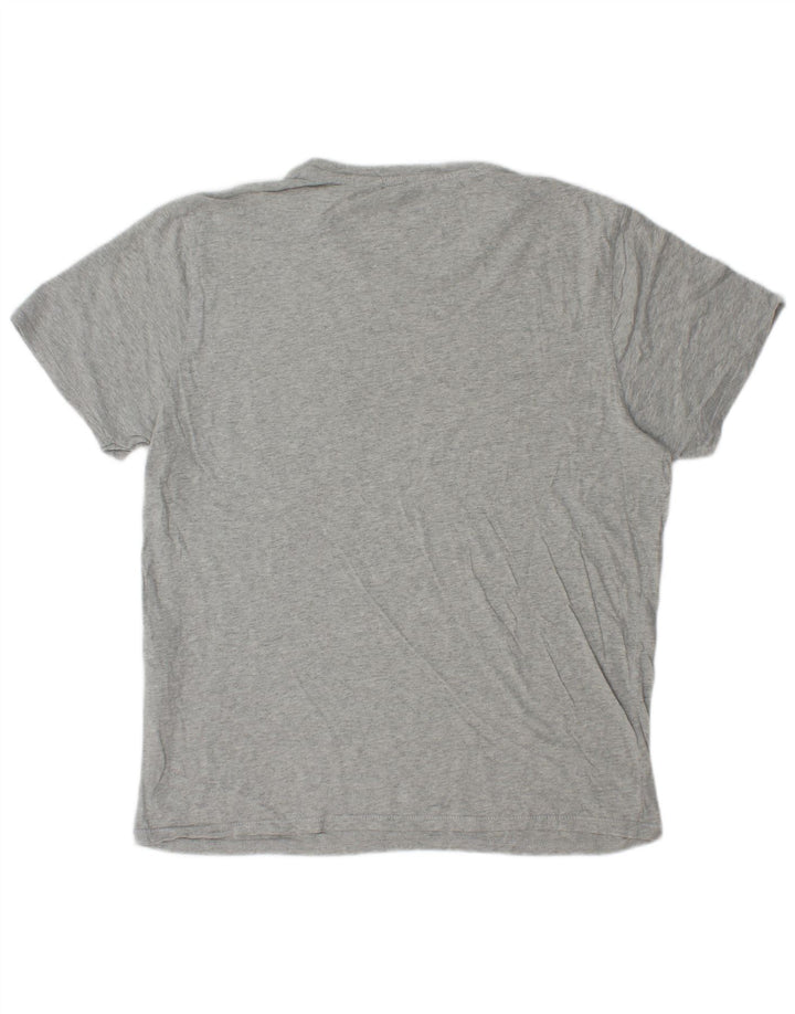 Levi's Herren-T-Shirt-Oberteil aus mittelgrau gefleckter Baumwolle