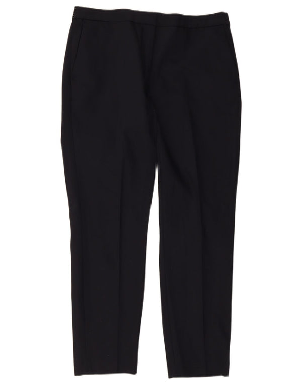 Zara Damen Slim Hose XL W32 L28 Marineblau
