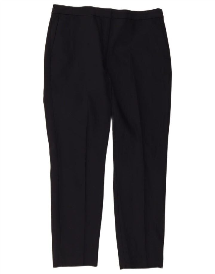 Zara Damen Slim Hose XL W32 L28 Marineblau