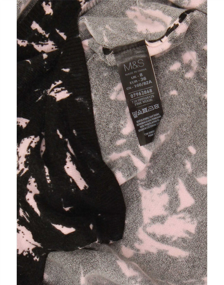 Marks & Spencer Damen-Pullover mit V-Ausschnitt, Gr. 8, Schwarz
