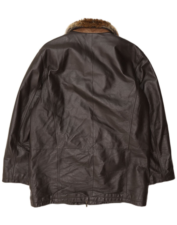 Zugaroni Herren Magione Lederjacke IT 52 XL Braun