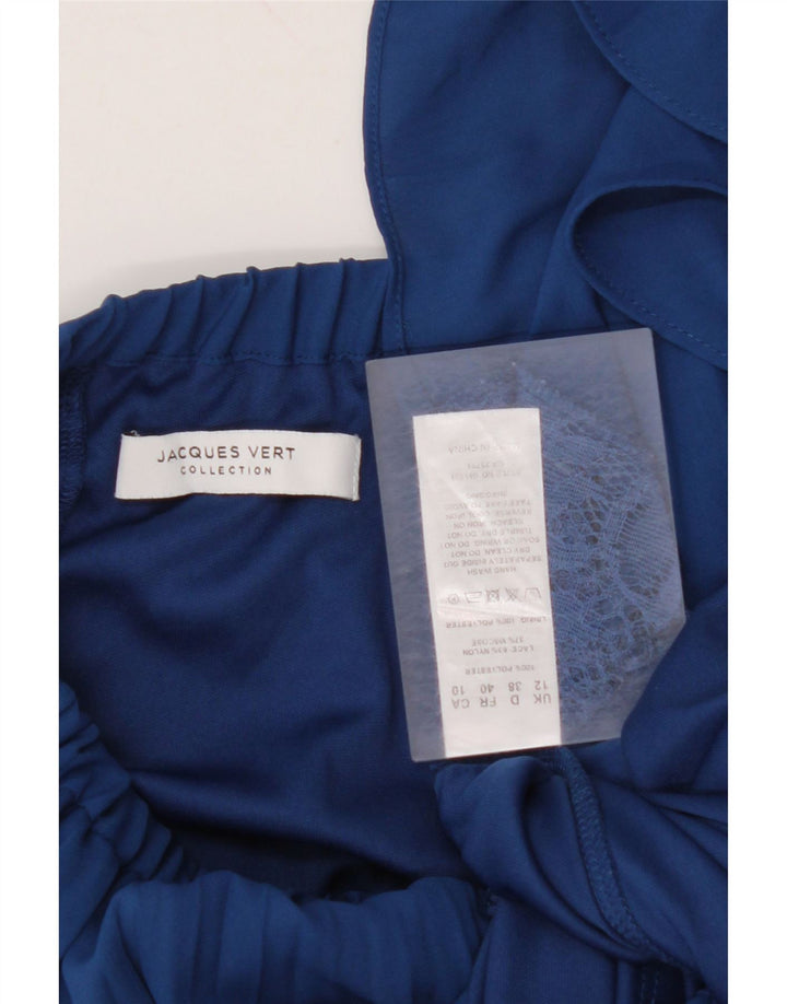 JAQUES VERT Damen A-Linienrock UK 12 Medium W30 Marineblaues Nylon