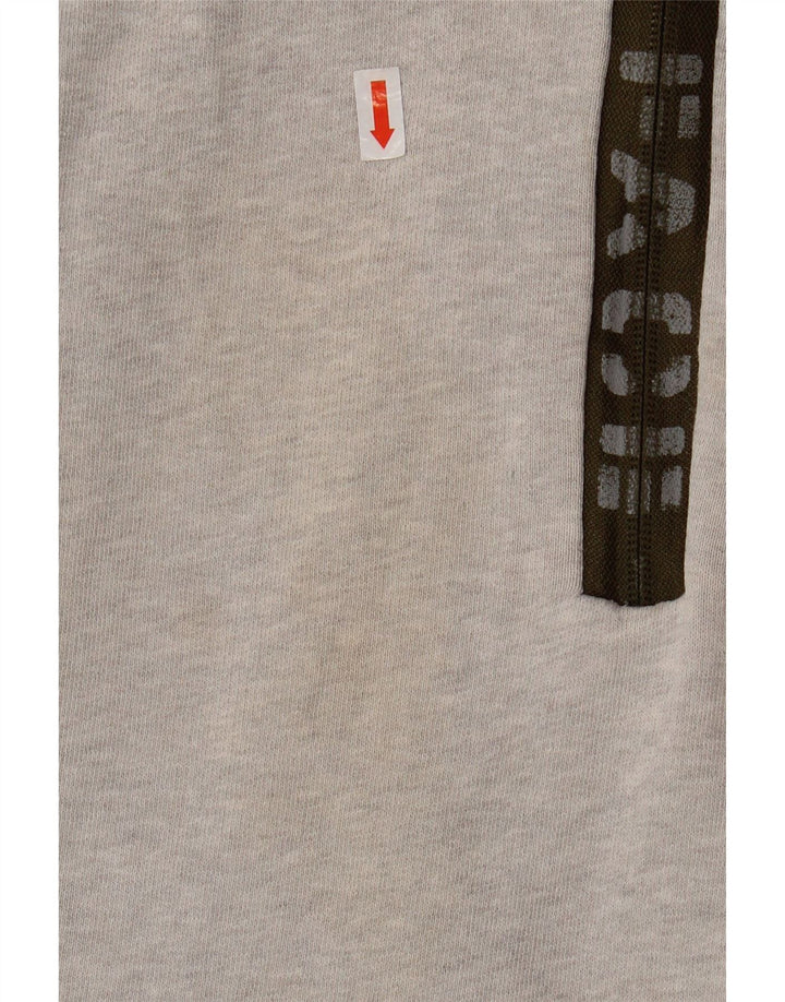 FAT FACE Herren-Sweatshirt mit grafischem Reißverschluss, XL, graue Baumwolle