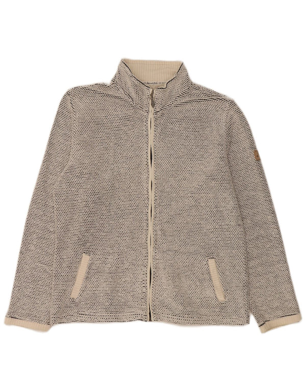 Weird Fish Damen-Trainingsanzug-Top-Jacke, UK 18, XL, weiße Baumwolle mit Blumenmuster