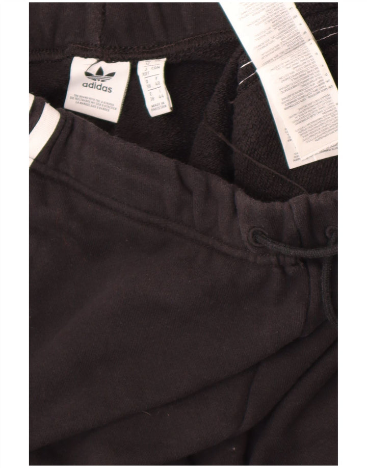 Adidas Damen Trainingshose Jogger UK 12 Mittelschwarze Baumwolle