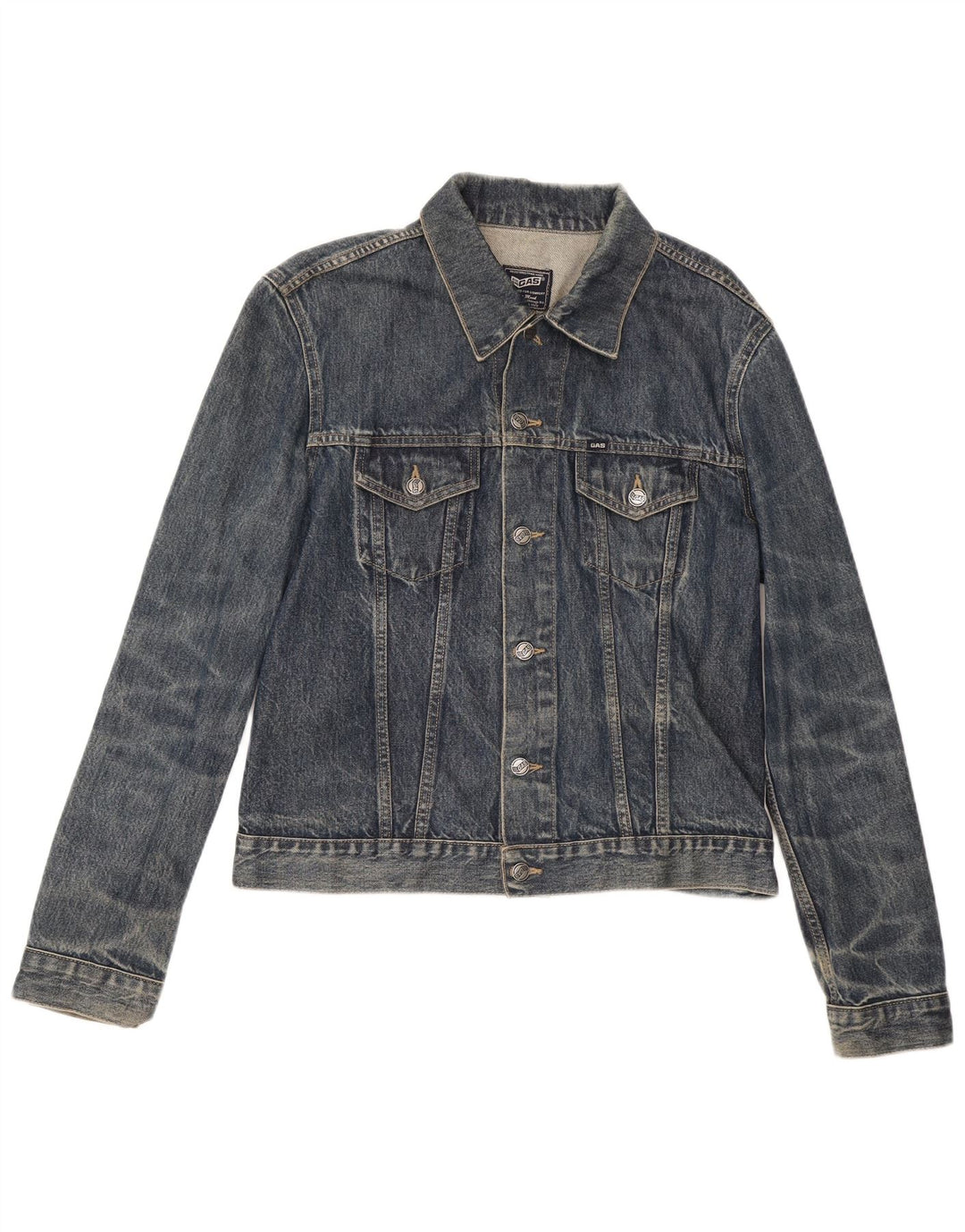 Gas Damen Jeansjacke UK 18 XL Blaue Baumwolle