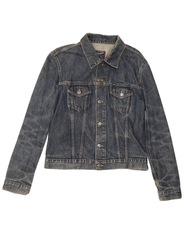 Gas Damen Jeansjacke UK 18 XL Blaue Baumwolle