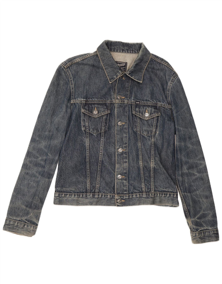 Gas Damen Jeansjacke UK 18 XL Blaue Baumwolle